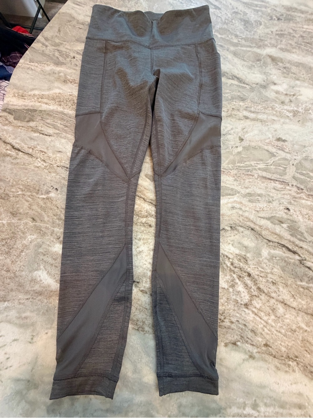 Member’s Mark Compression Ankle Legging Charcoal Grey Heather Sz S